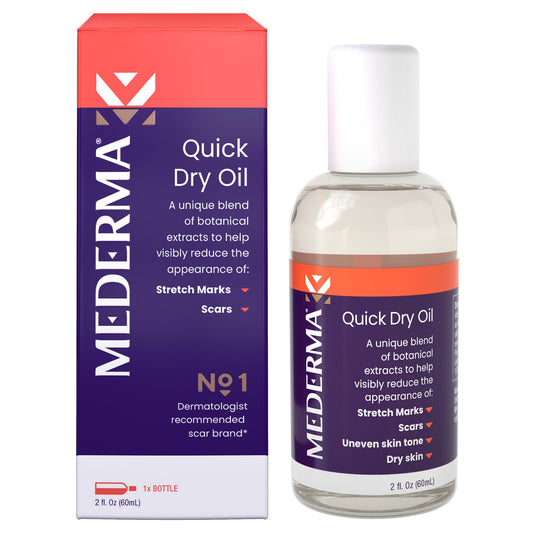 Mederma Quick Dry Oil 2.02oz – Scar & Stretch Mark Treatment with Natural Botanicals, Fast-Absorbing, Hydrating, Paraben-Free, Improves Skin Tone