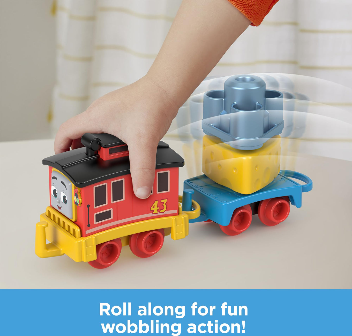 Thomas & Friends Toddler Toy My First Brake Car Bruno Push-Along Vehicle with Stacking Cargo for Preschool Kids Ages 18+ Months