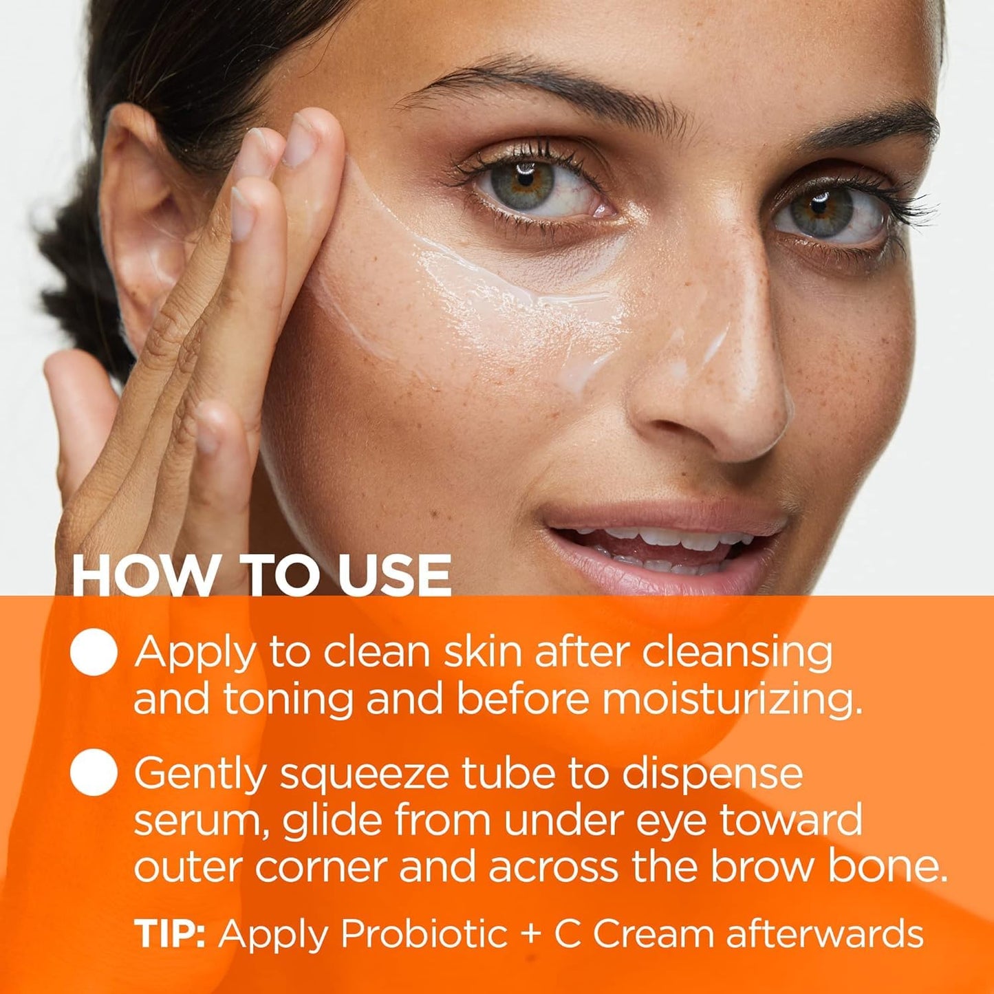 Andalou Naturals Luminous Eye Serum, Brightening Eye Cream with Vitamin C, Caffeine & Goji, Reduces Dark Circles & Puffiness, 0.6 oz