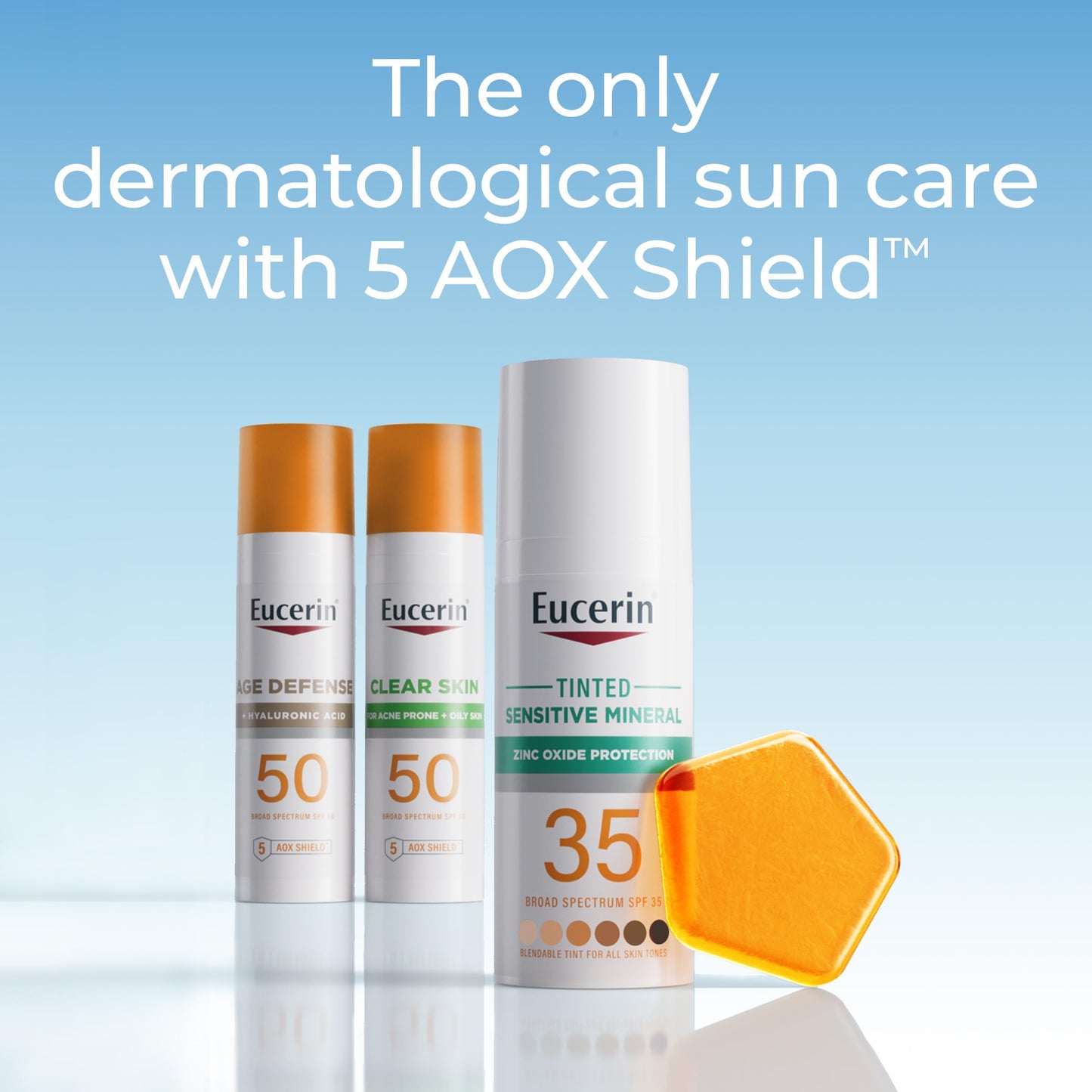 Eucerin Sun Clear Skin Face Sunscreen SPF 50 for Oily & Acne-Prone Skin, Lightweight Oil-Free Mineral Lotion, Hypoallergenic, 2.5 Fl Oz