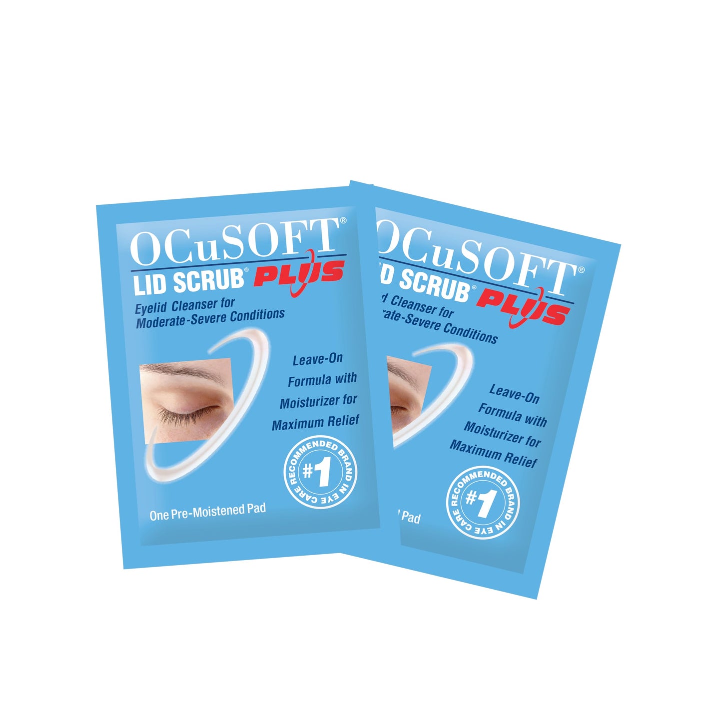OCuSOFT Lid Scrub PLUS 35 Pre-Moistened Eyelid Wipes for Moderate to Severe Conditions, Moisturizing Cleanser, 35 Count