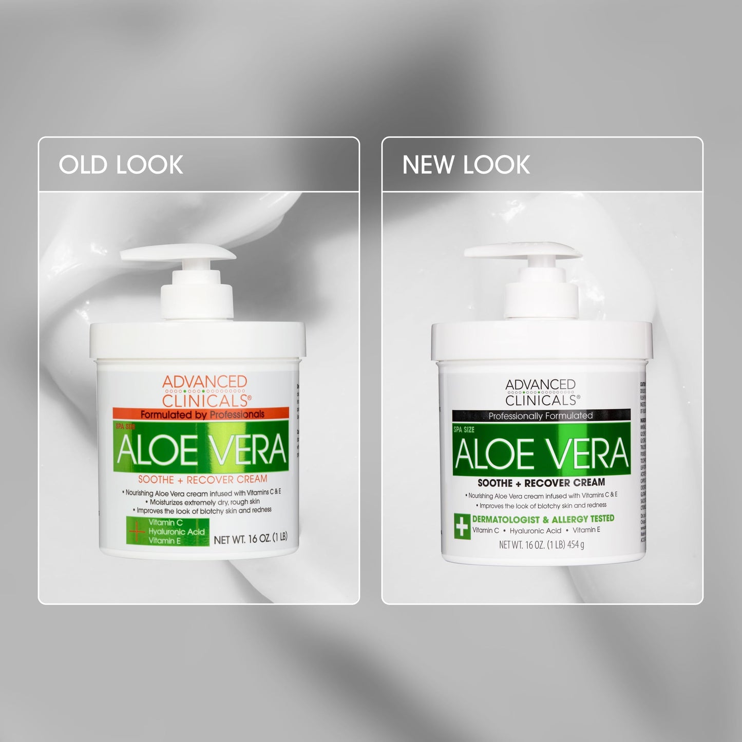 Advanced Clinicals Aloe Vera Lotion with Vitamin E & C – Hydrating Hyaluronic Acid Body Cream for Women & Men, Soothes & Restores Dry Skin, 16 oz