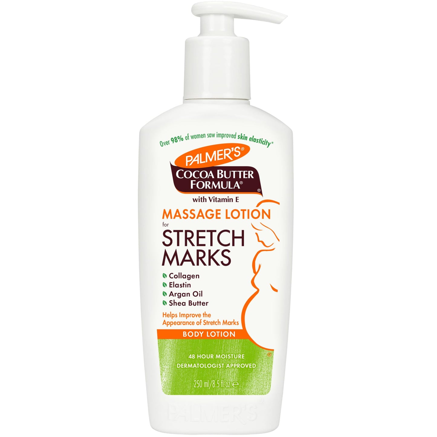Palmer's Cocoa Butter Massage Lotion for Stretch Marks & Pregnancy, with Collagen, Elastin, Argan Oil & Shea Butter, 8.5 oz