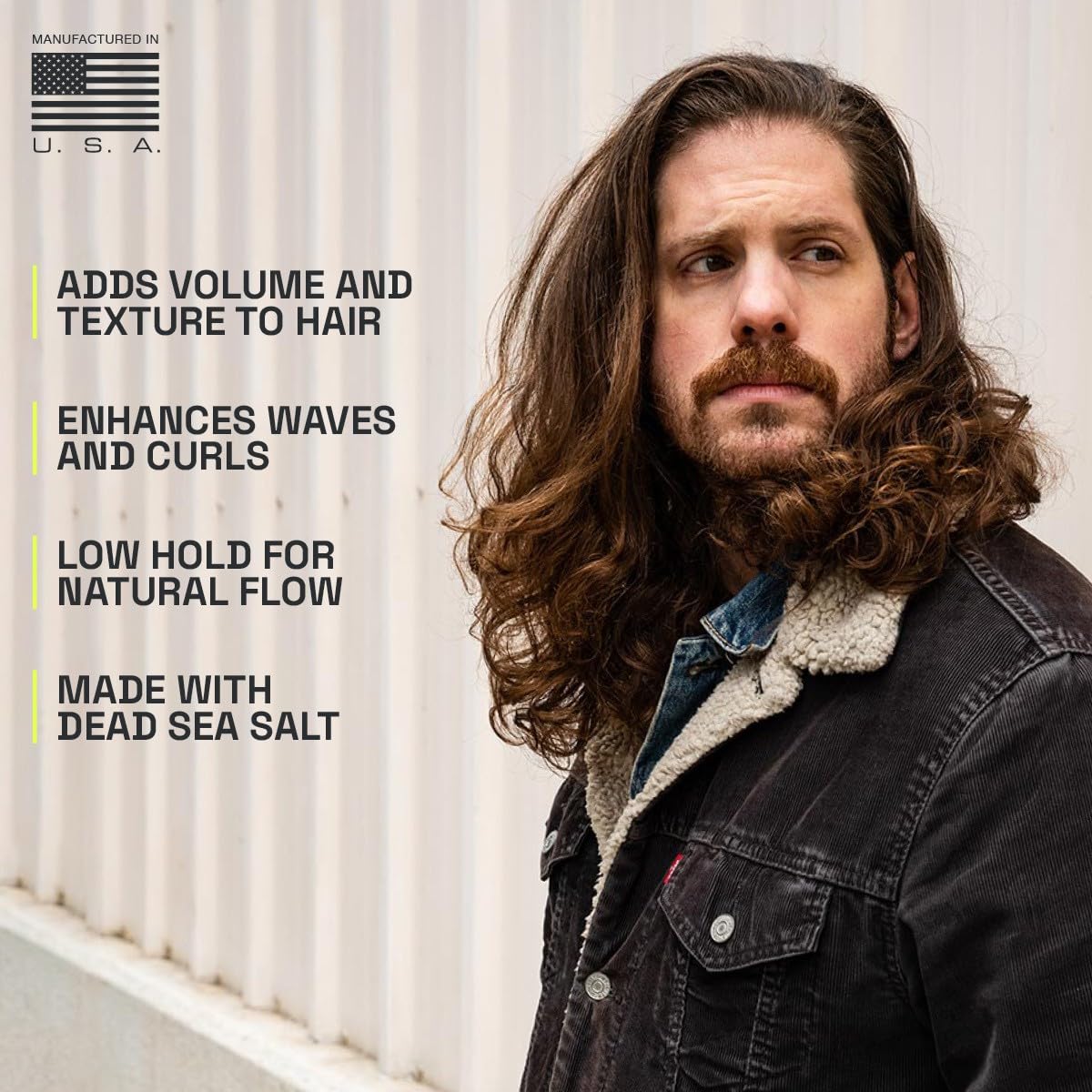 Sea Salt Spray for Men – Texturizing Hair Spray for Effortless Volume & All-Day Hold | Lightweight, Natural Finish with Lumber Yard Scent