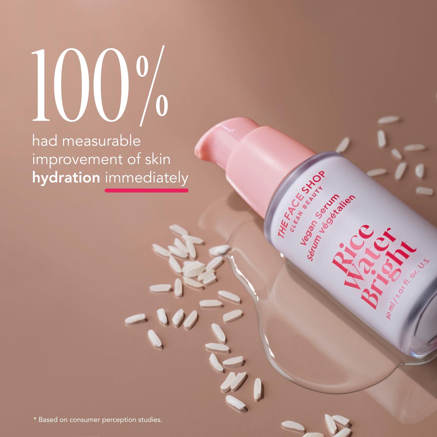 The Face Shop Rice Water Bright Travel Kit – Korean Skincare Gift Set with Vegan Serum, Cream, Eye Cream & Hydrating Face Wash