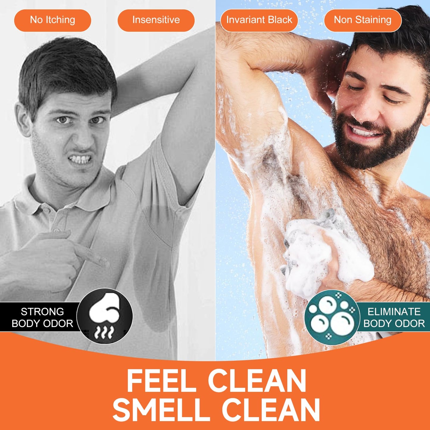 Yoniagood 3-Pack Persimmon Soap Bars – Natural Deodorant Body Soap for Odor Control, Removes Strong Smell, Organic for Men & Women