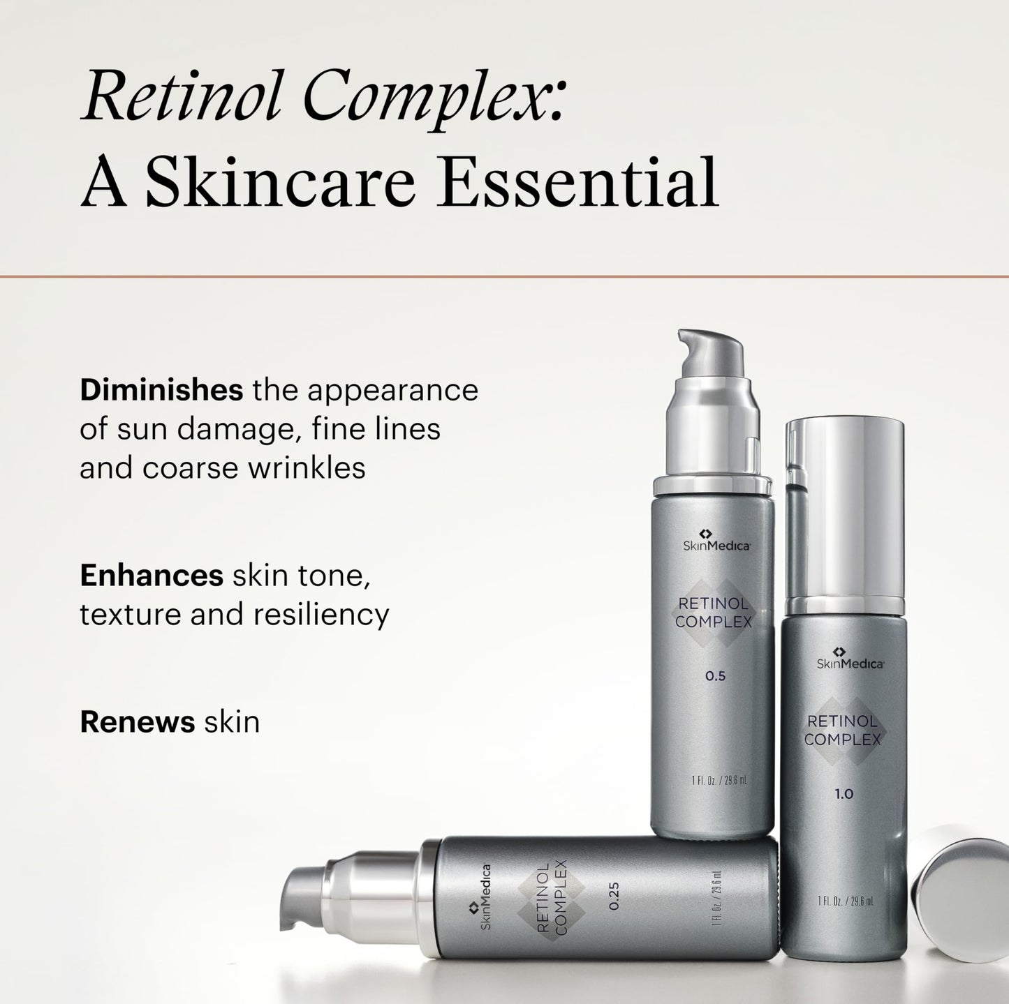 SkinMedica Retinol 0.25 Complex - Advanced Age-Defying Retinol Serum for Face, Reduces Fine Lines & Wrinkles, 1 Fl Oz