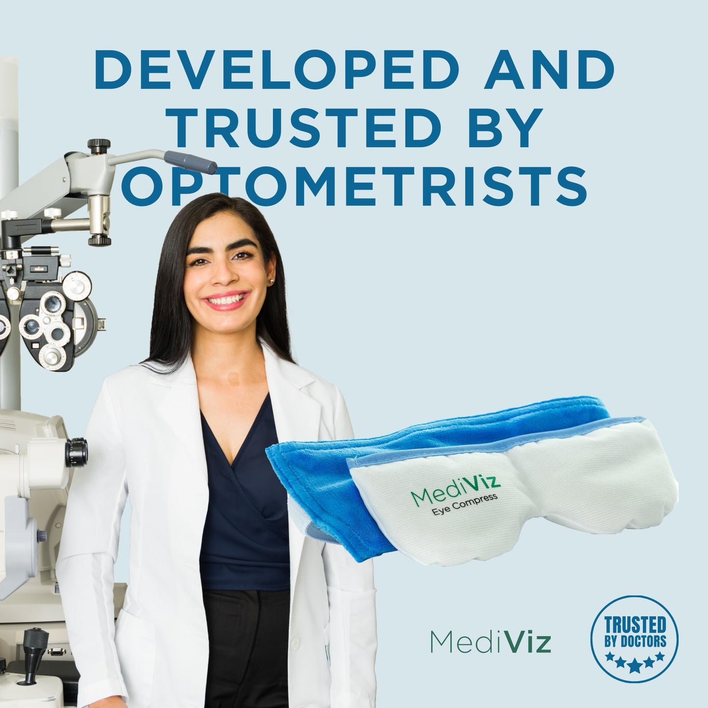 Mediviz Warm Compress Eye Mask - Moist Heat Compress for Irritated Eyes and Eyelid Lumps and Bumps