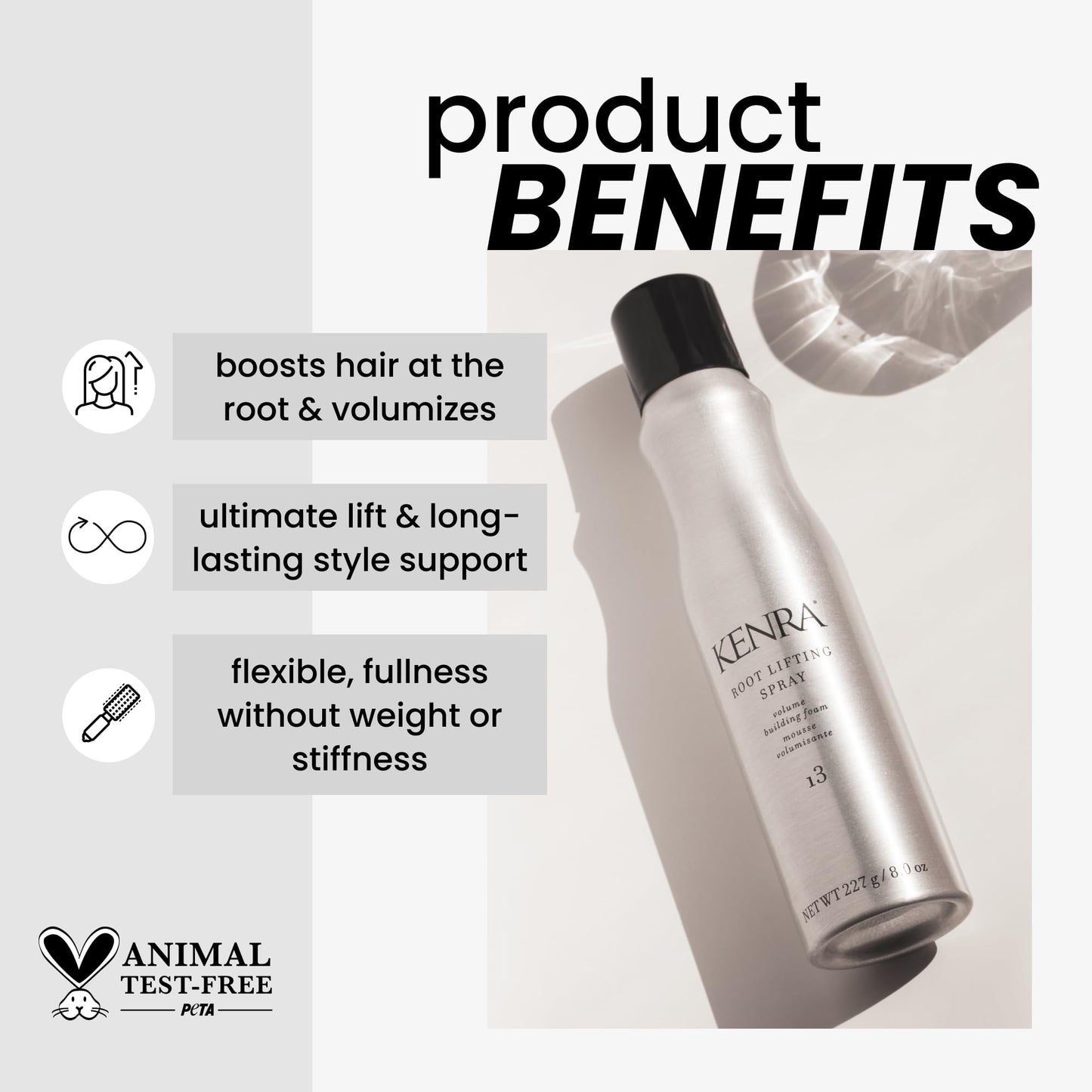 Kenra Professional Root Lifting Spray 13 | Volumizing Foam | All Hair Types | 8 oz