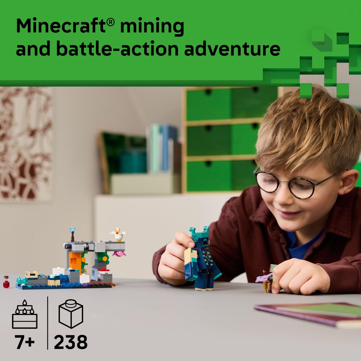 LEGO Minecraft The Warden Encounter 21274 - Building Set with Silent Ranger Minifigure, Kids Toy & Christmas Stocking Stuffer, Ages 7+