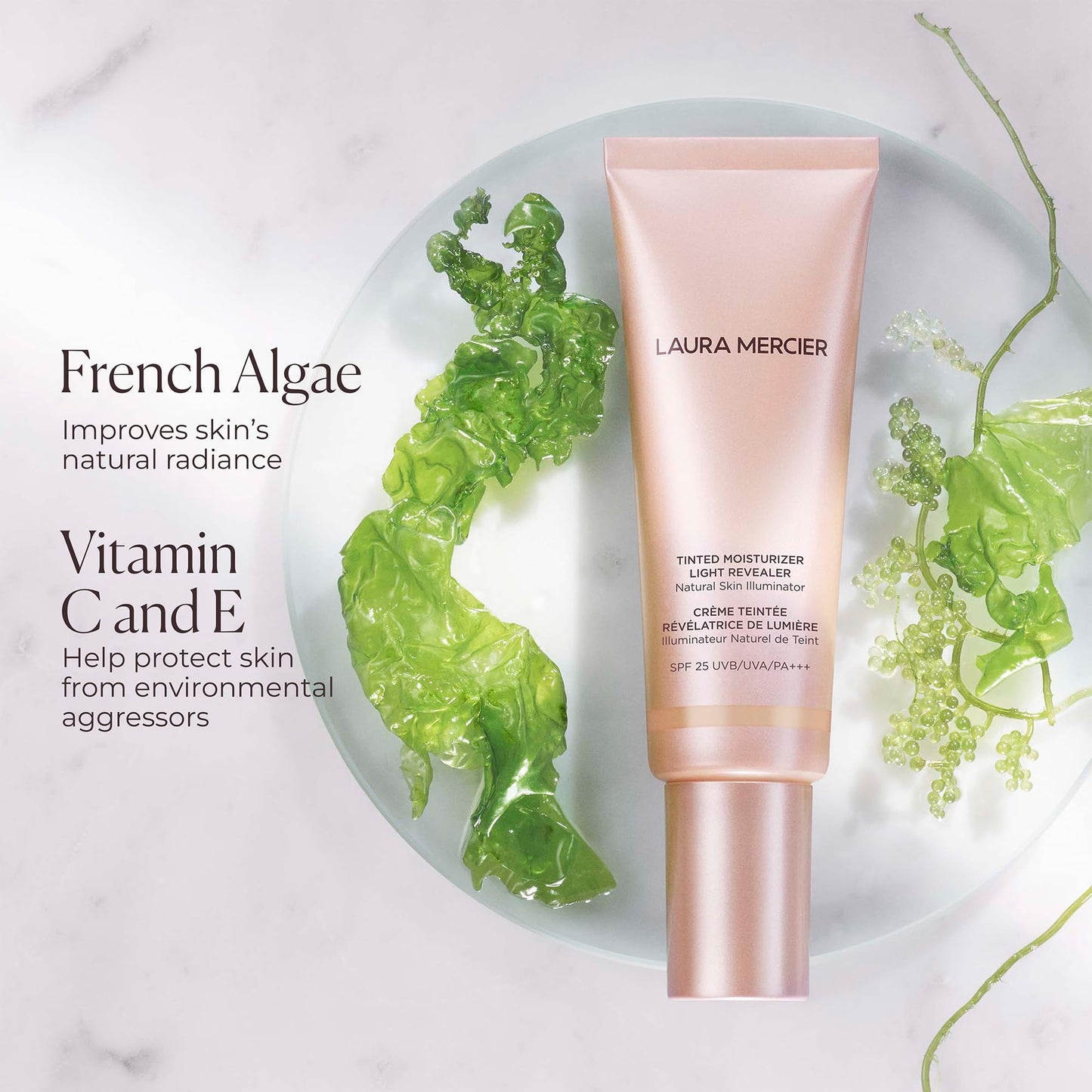 Laura Mercier Tinted Moisturizer Light Revealer SPF 25 – Hydrating Skin Tint with Luminous, Natural, Radiant Coverage