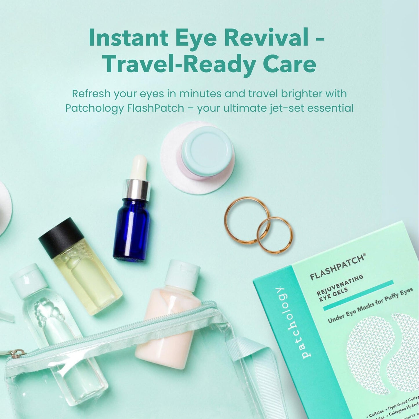 Patchology Under Eye Gel Patches – Soothing Eye Masks for Dark Circles, Puffiness & Eye Bags, 5 Pairs, Skincare for All Skin Types