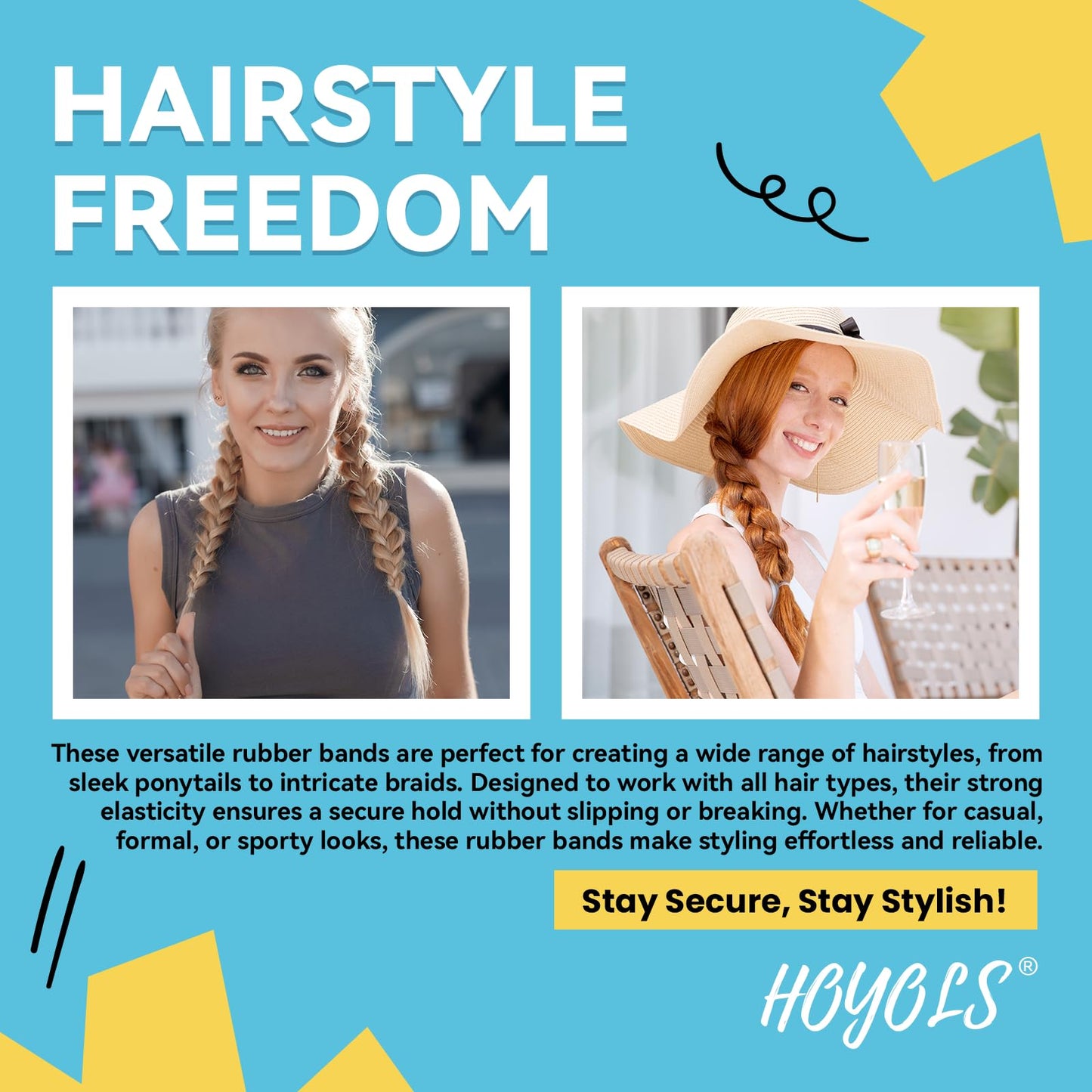 HOYOLS 1500pcs Clear Elastic Hair Bands – Mini 1 Inch TPU Ponytail Holders for Kids & Girls, No Crease, No Damage, Gentle Hair Ties