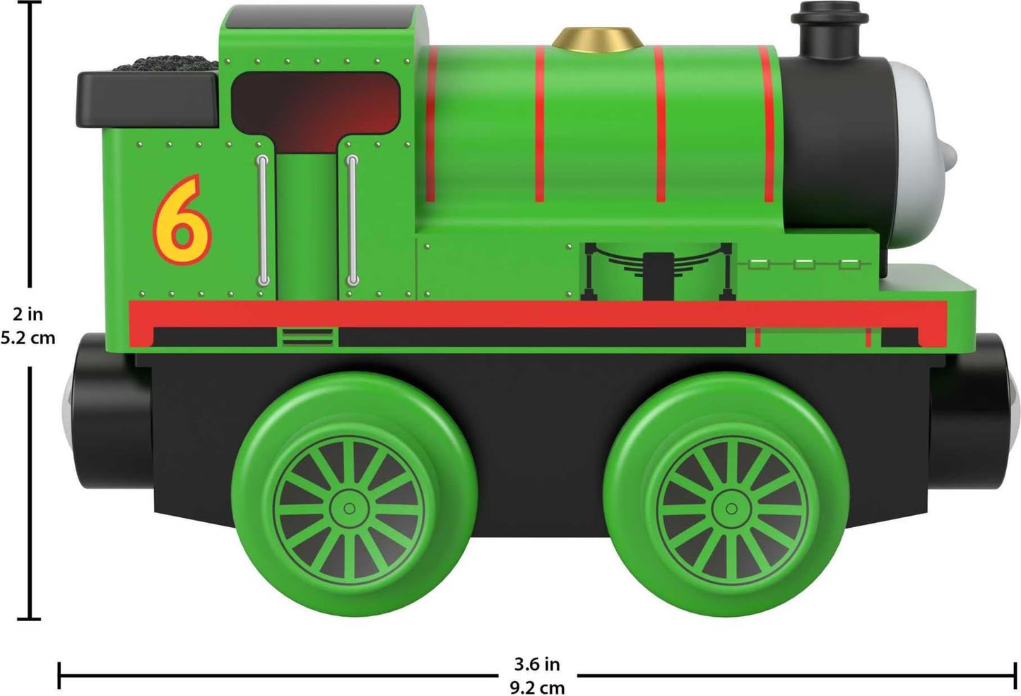 Thomas & Friends Wooden Railway, Percy Engine, push-along toy train made from sustainably sourced wood for toddlers and preschool kids