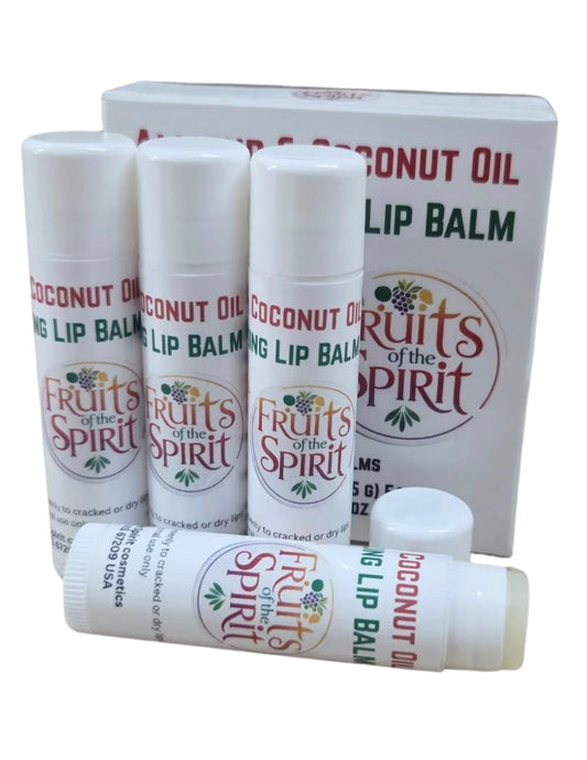 Sweet Almond & Coconut Oil Moisturizing Lip Balm, Natural with Shea Butter, Aloe, Vitamin E, 4-Pack, 0.15 oz