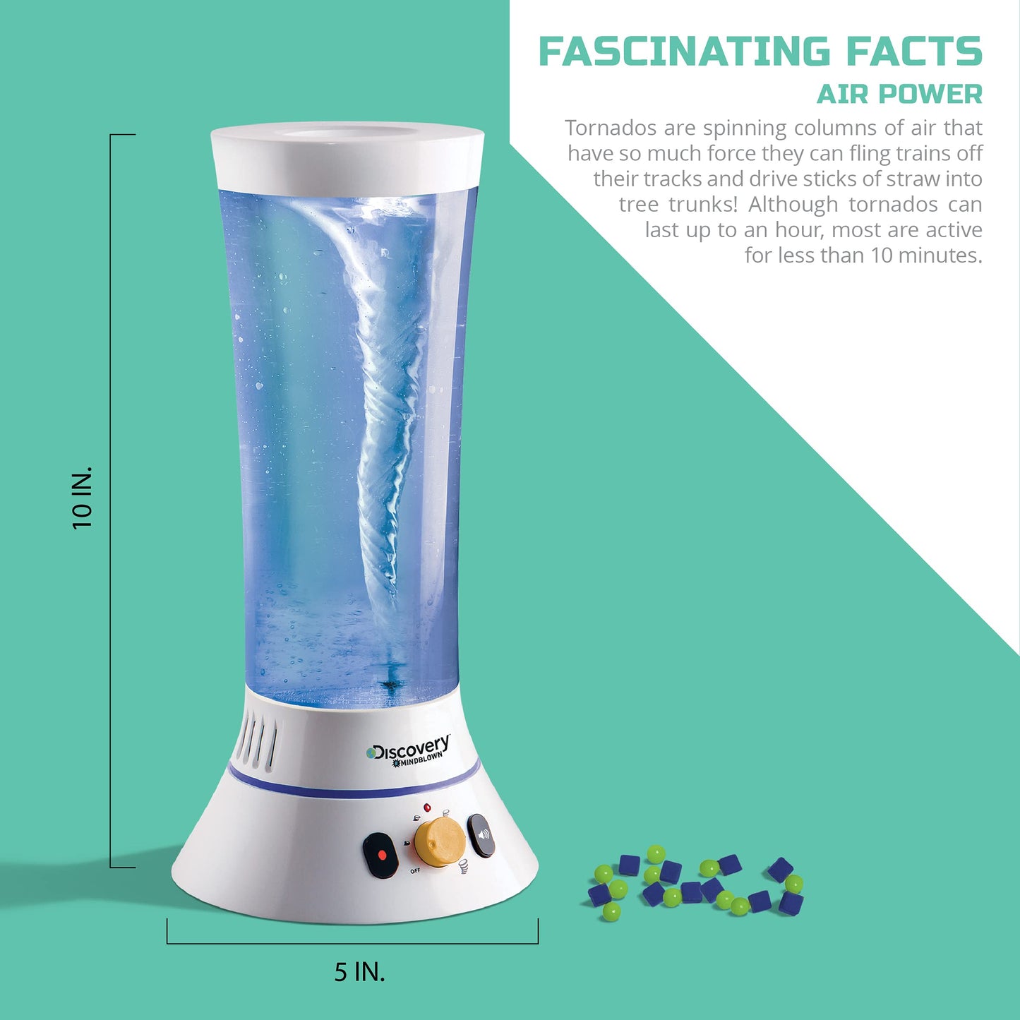 Discovery™ Tornado Lab STEM Kit – 5-Speed Cyclone Controller Science Experiment Set for Kids Ages 6+, Fun & Educational Learning Toy for Boys & Girls