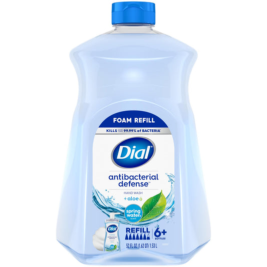 Dial Antibacterial Foaming Hand Soap Refill, Spring Water, 52 fl oz (Pack of 1)