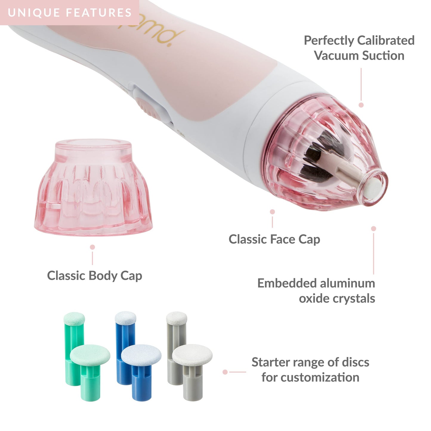 PMD Personal Microderm Classic – At-Home Microdermabrasion Kit for Face & Body, Exfoliator Tool with Recovery Mask & Blush