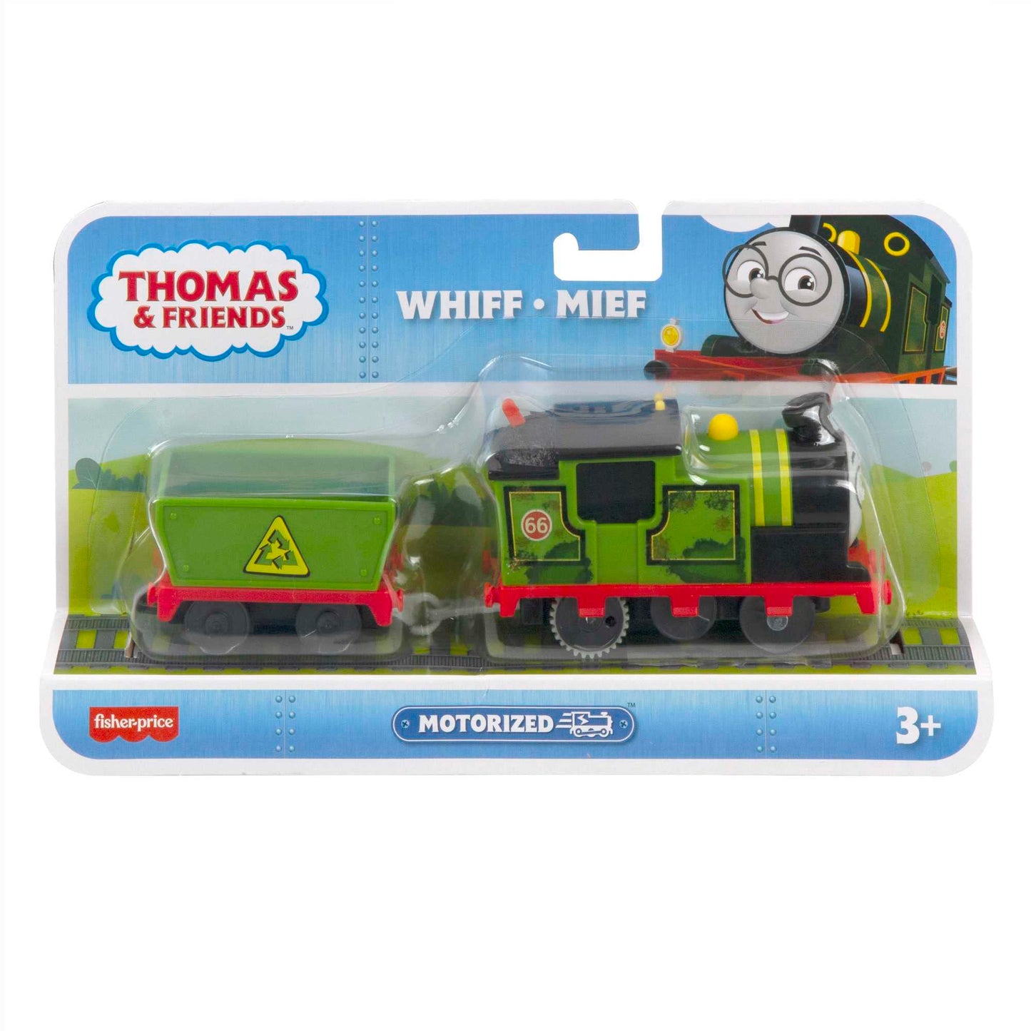 Thomas & Friends Motorized Toy Train Whiff Battery-Powered Engine and Cargo Car for Pretend Play Preschool Kids Ages 3+ Years