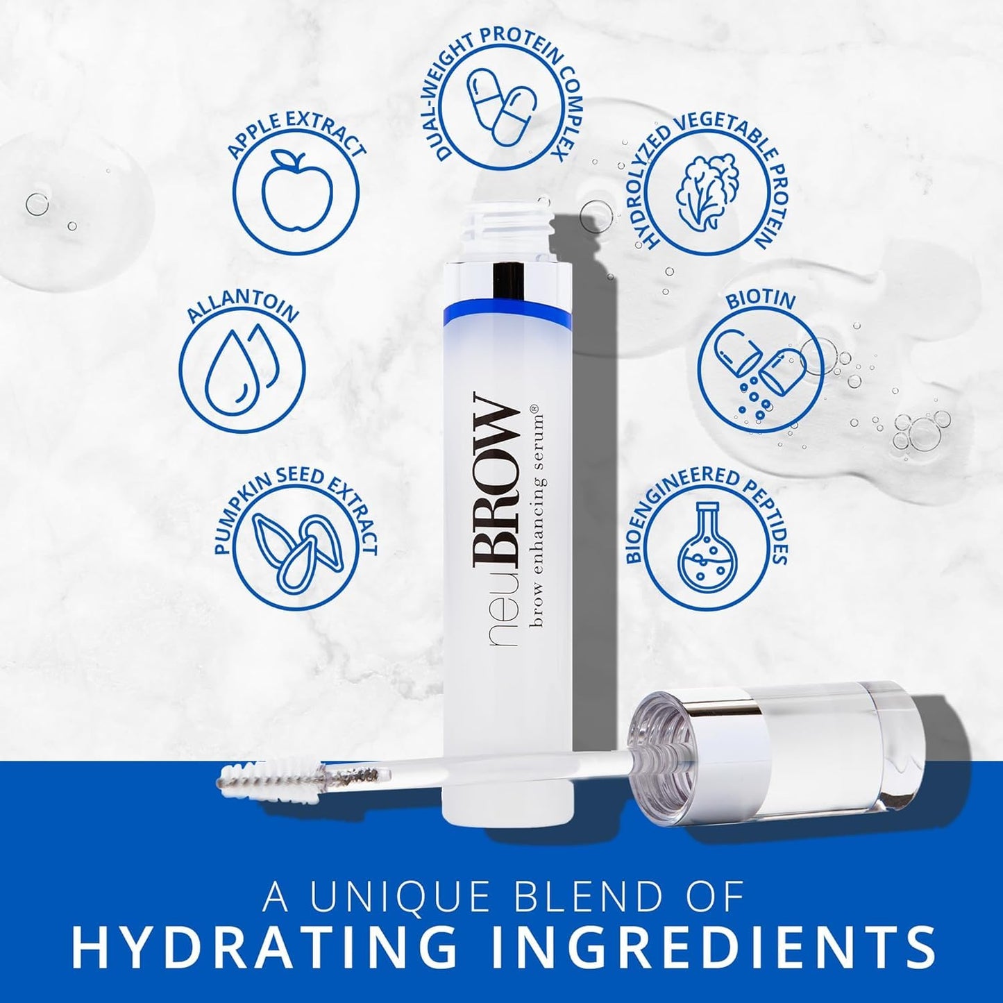 neuBROW Brow Enhancing Serum by Skin Research Laboratories – 3.6 mL Eyebrow Serum for Fuller, Thicker, Healthier-Looking Brows, Advanced Formula