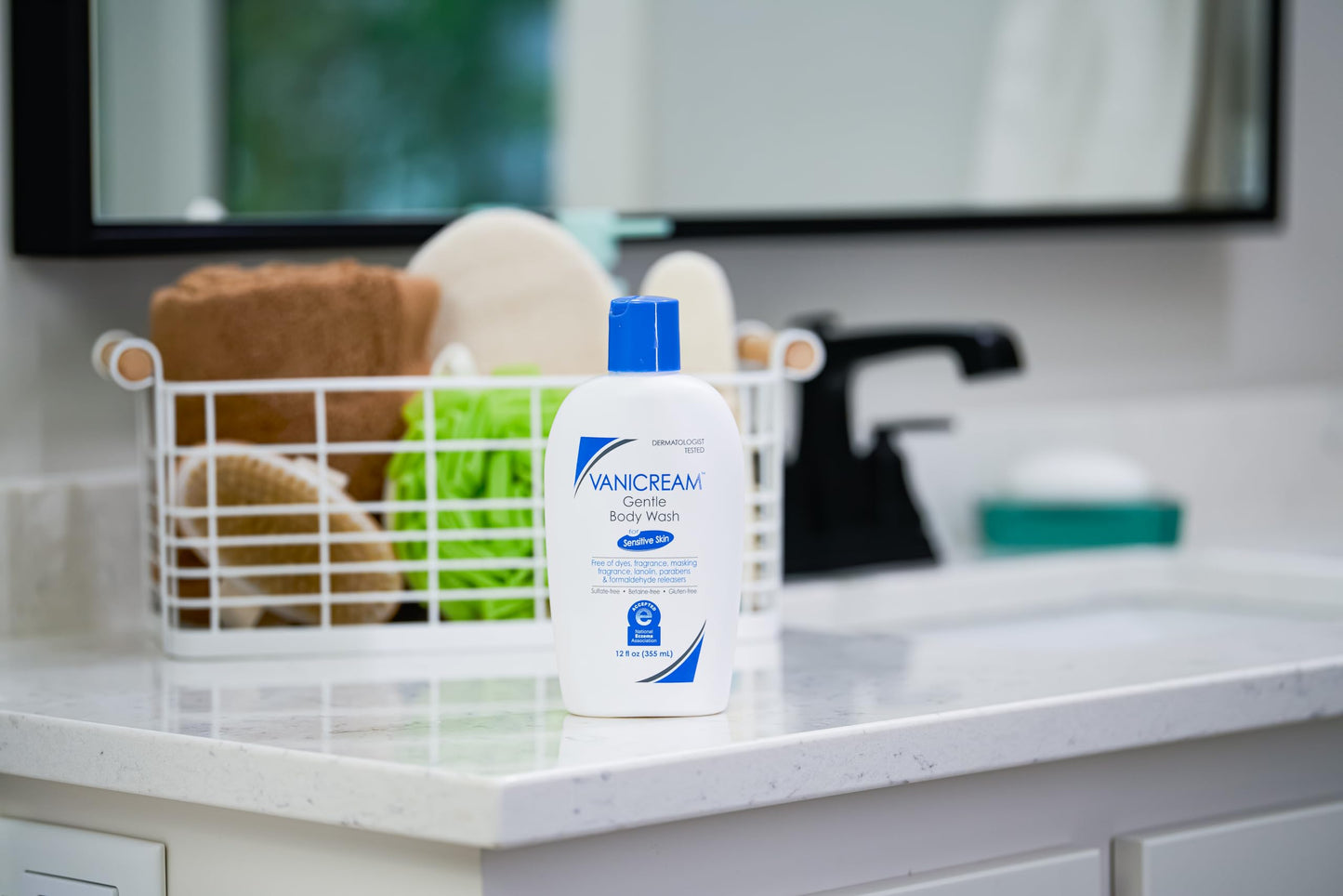 Vanicream Gentle Body Wash 12oz – pH-Balanced, Non-Drying, Moisturizing Shower Gel for Sensitive Skin, Free from Common Irritants