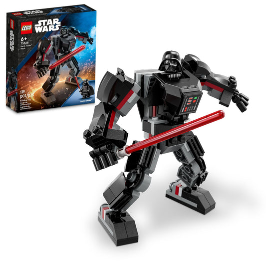 LEGO Star Wars Darth Vader Mech 75368 Buildable Action Figure Toy for Kids 6+ with Opening Cockpit, Lightsaber & Minifigure