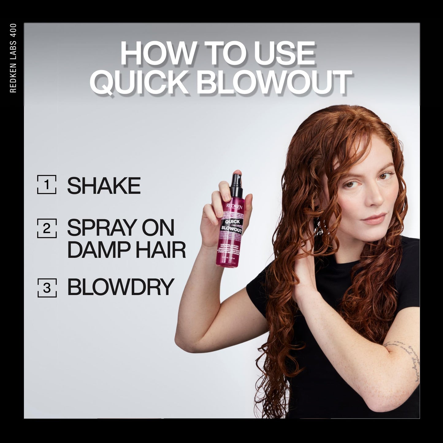 Redken Quick Blowout Heat Protectant Spray – Lightweight Blowdry Primer for All Hair Types, Smooths, Adds Shine & Protects from Heat, 4.2 Fl Oz