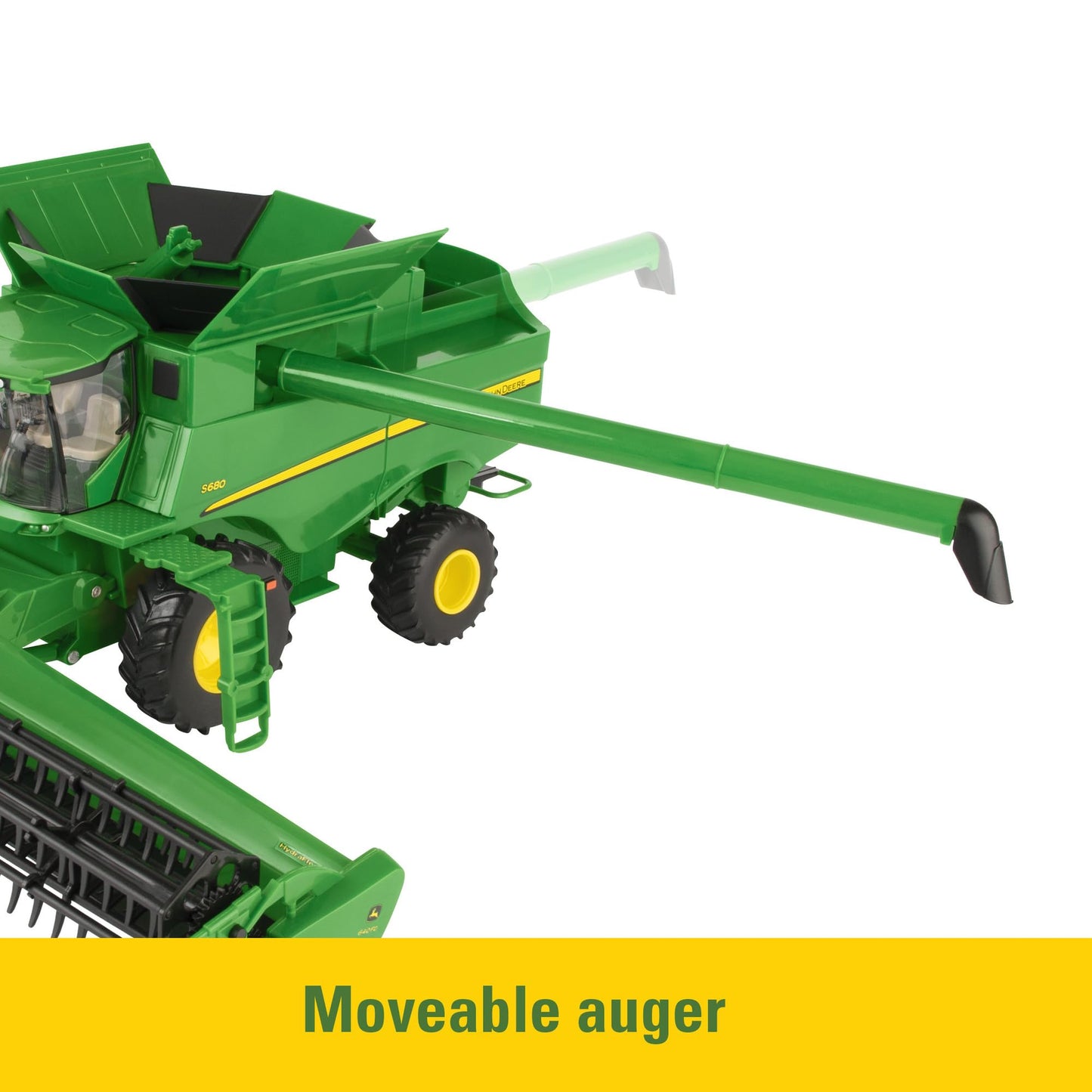 John Deere 1/32 Scale S780 Combine with Grain Head 7290R Tractor Grain Cart Set