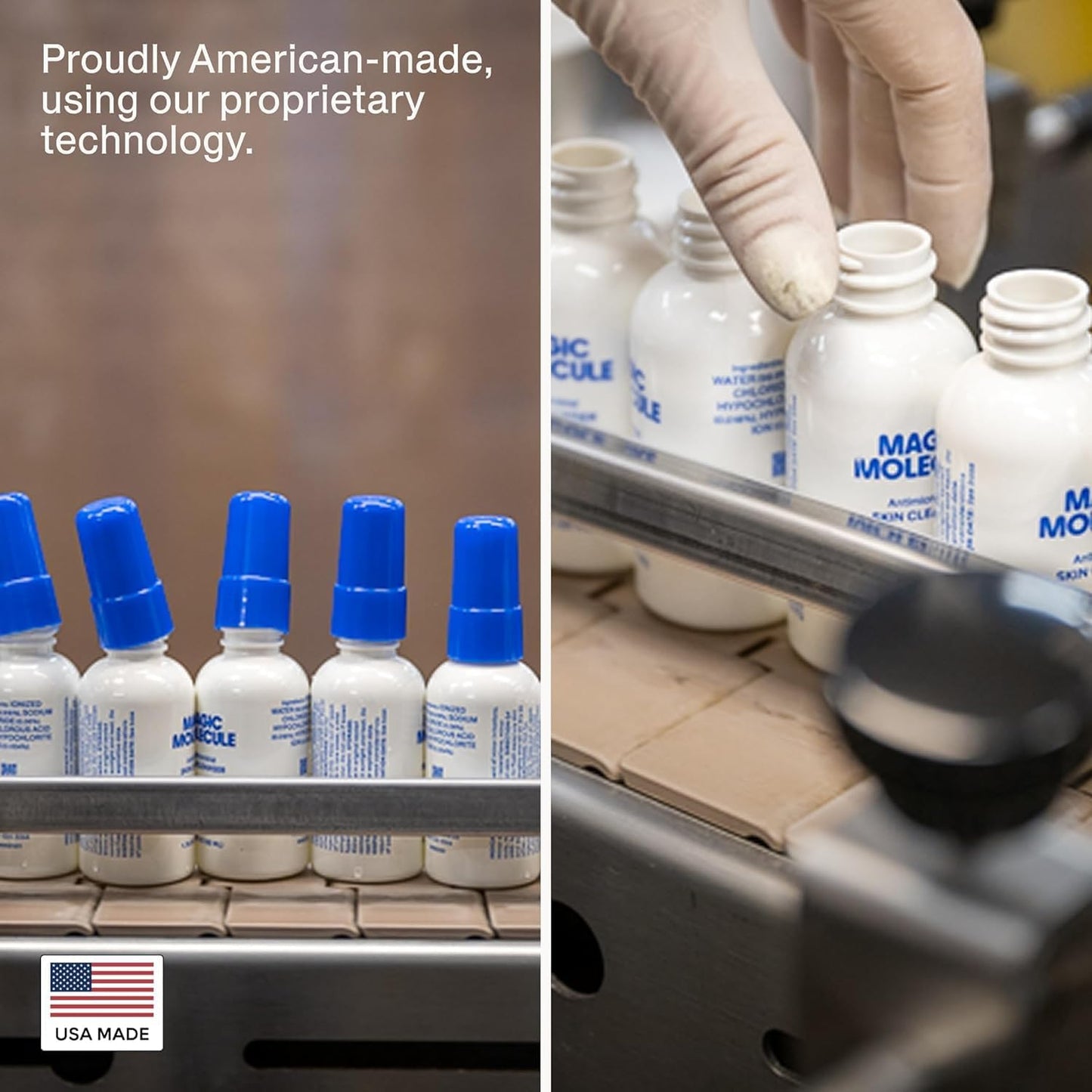 Magic Molecule Hypochlorous Acid Facial Mist – Soothes Redness & Irritation, Cleanses & Purifies – Home & Travel Bundle (8oz + 2x3.4oz)