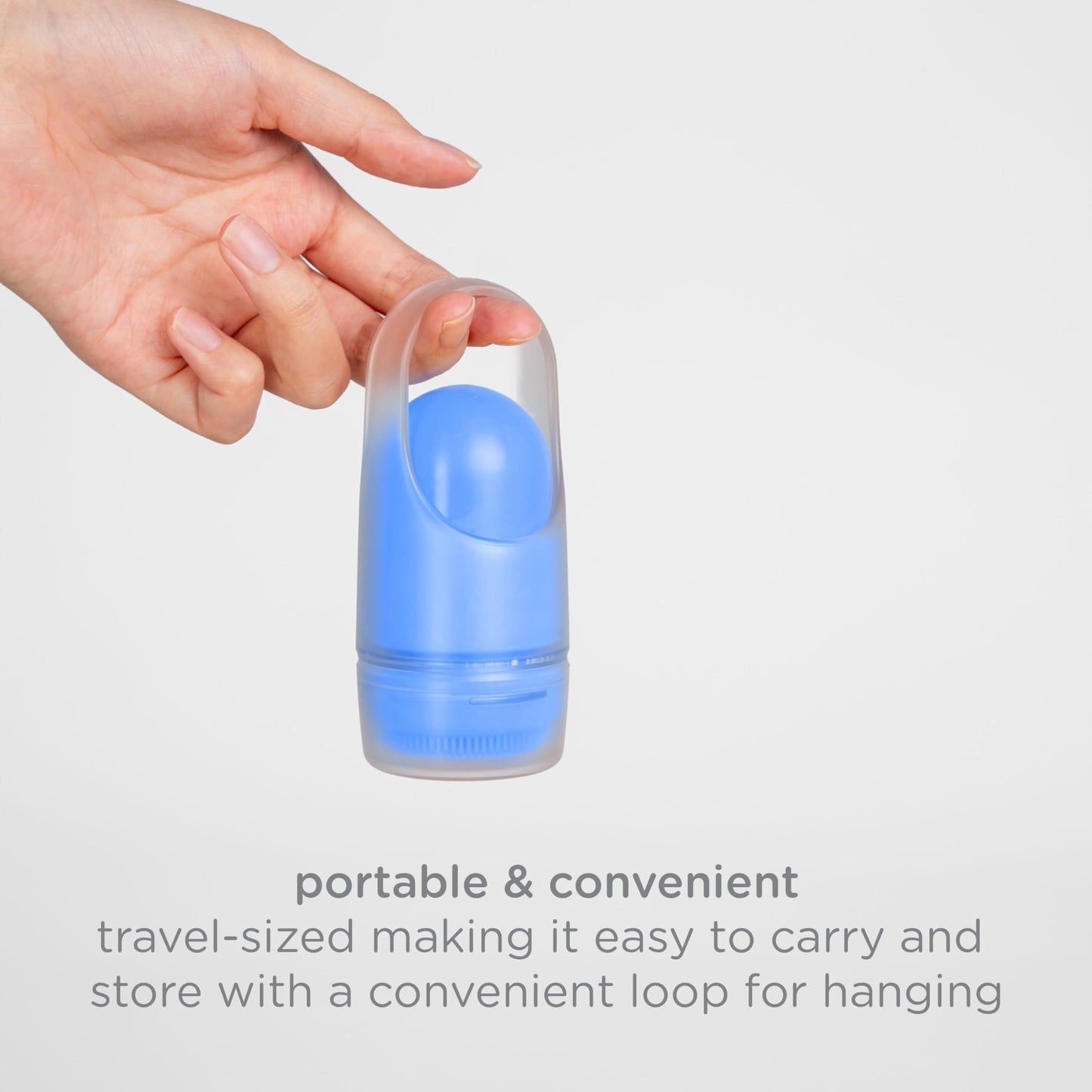 Ubbi Sunsqueeze Sunscreen Applicator – Refillable Roll-On with Soft Silicone Bristles for Babies & Toddlers, Easy Clean, TSA-Approved, 3.38oz, Blue