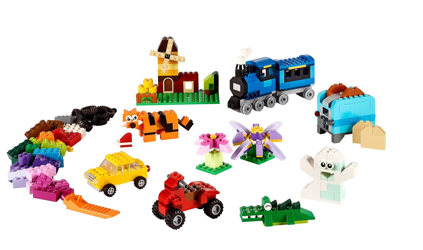 LEGO Classic Medium Creative Brick Box 10696 – Building Set with Storage, Train, Car & Tiger Figure for Kids Ages 4-99
