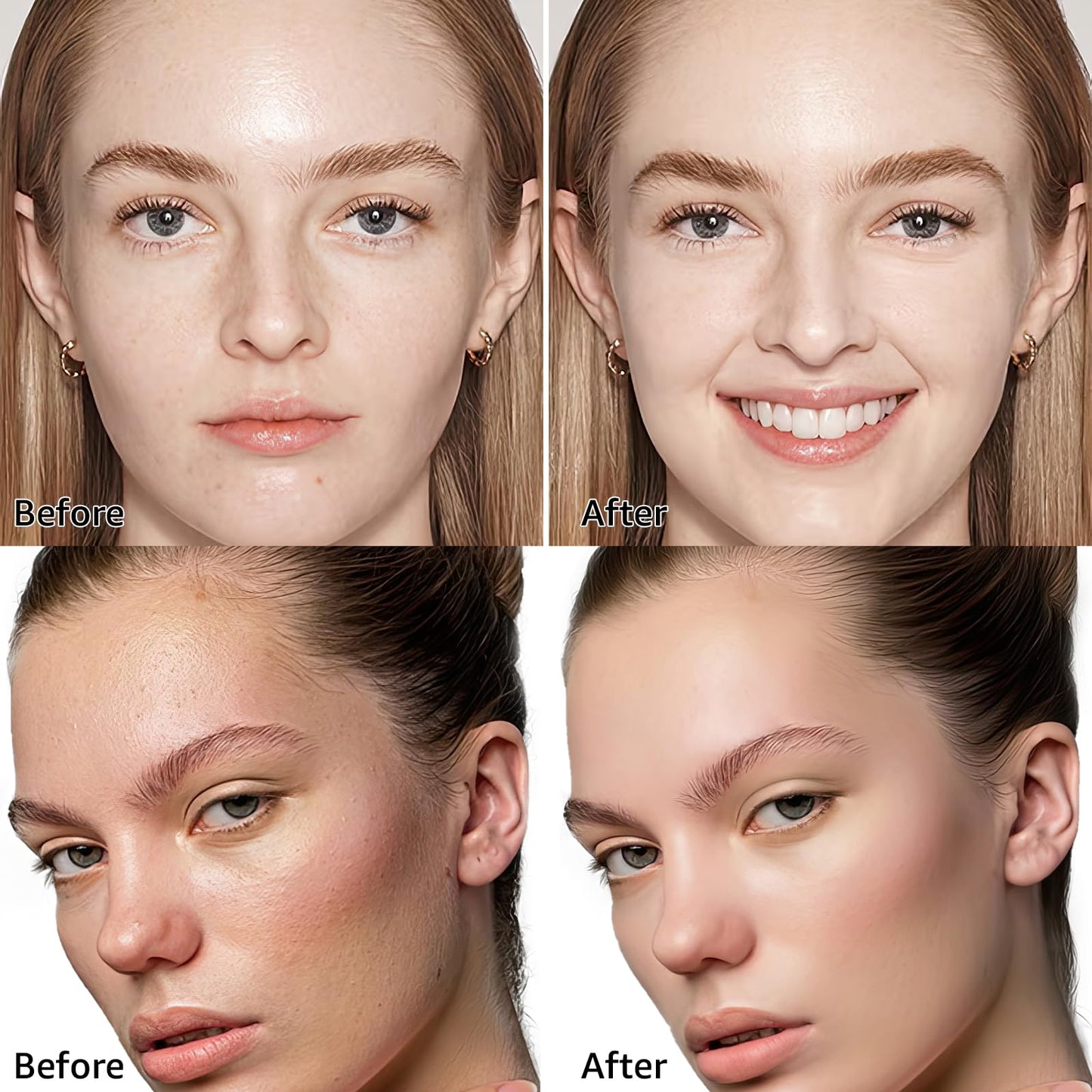 dfjdskl Air Cushion CC Cream - Mushroom Head BB, Long-Lasting Concealer & Brightener, Moisturizing Makeup for All Skin Types (Natural)