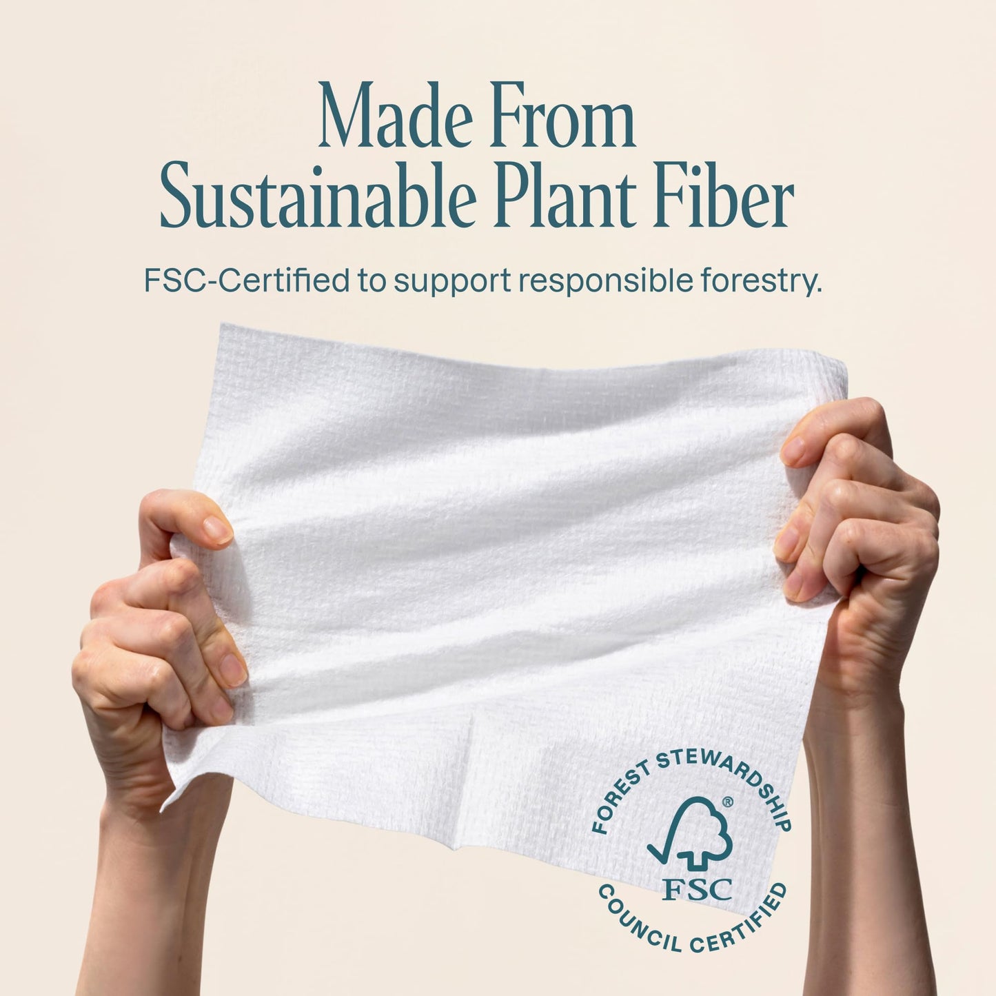 Cliganic XL Disposable Face Towels – Soft, Hypoallergenic, Ultra-Absorbent Makeup Remover Wipes, 50 Ct, All Skin Types