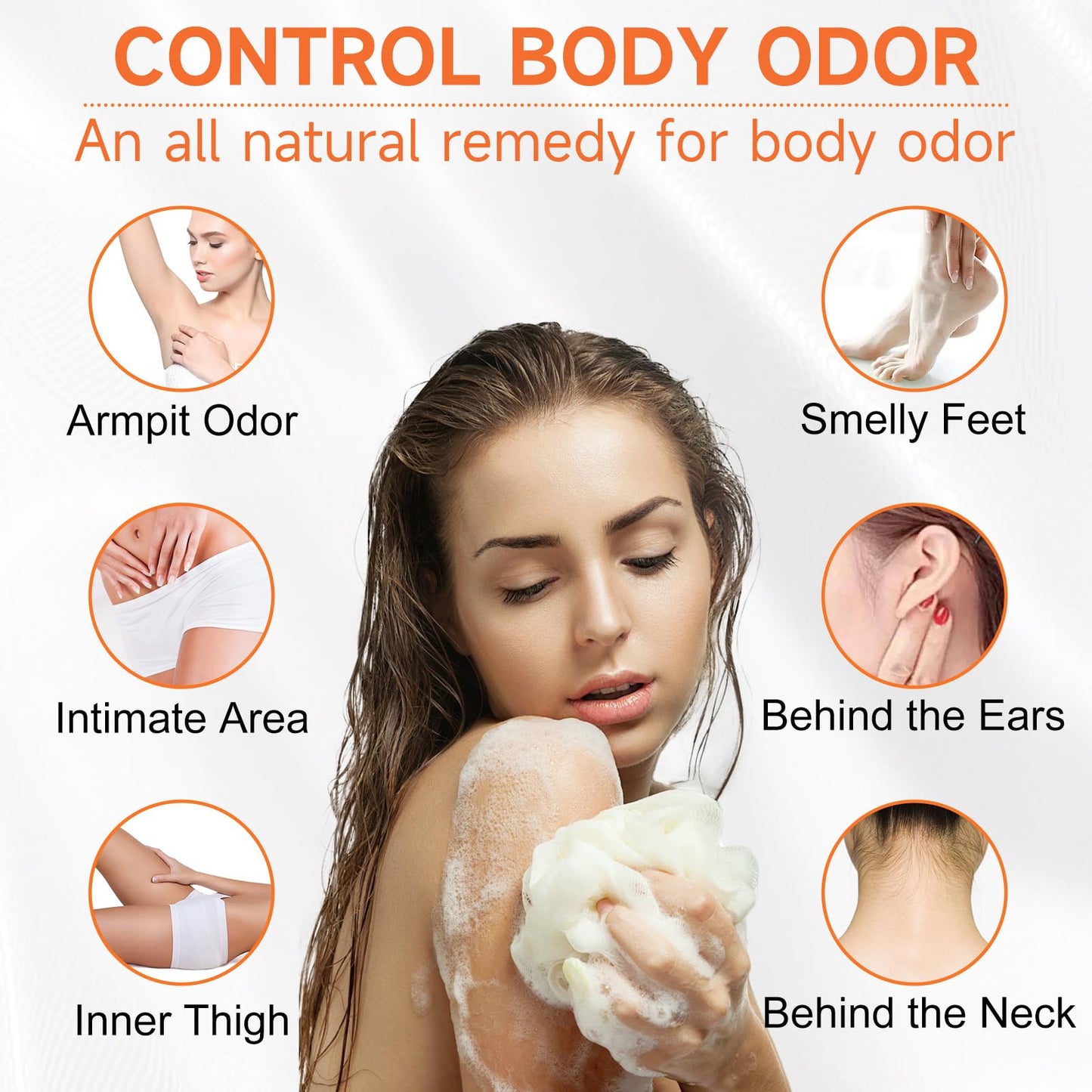 Yoniagood 3-Pack Persimmon Soap Bars – Natural Deodorant Body Soap for Odor Control, Removes Strong Smell, Organic for Men & Women