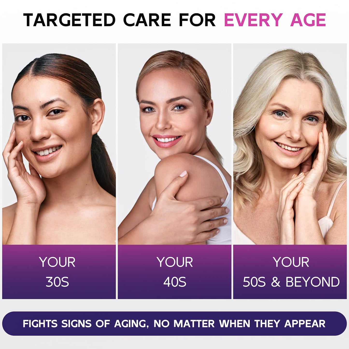 Firming Neck & Décolleté Cream with Retinol, AH-8, Collagen & Squalane – Wrinkle & Crepey Skin Treatment with Massage Roller, 4.3 fl oz