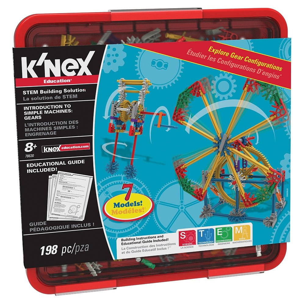 K'NEX Education - Intro to Simple Machines: Gears Set – 198 Pieces – Grades 3-5 – Engineering Education Toy