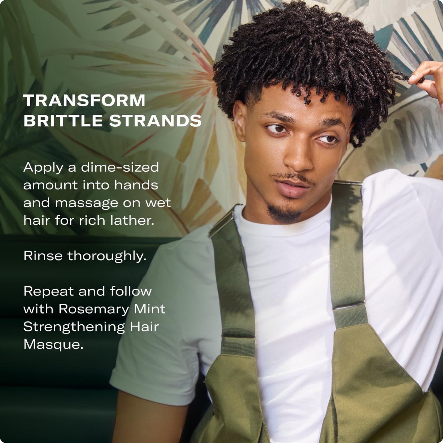 Mielle Organics Rosemary Mint Strengthening Shampoo with Biotin – Moisturizing Cleanser for Women & Men to Repair, Protect & Nourish Hair, 12 oz