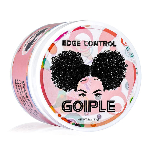 Edge Control Wax for Women – Strong Hold, Non-Greasy Edge Wax Gel for Black Hair, No Flaking or White Residue, Smooth & Shiny, Strawberry Scent, 4oz
