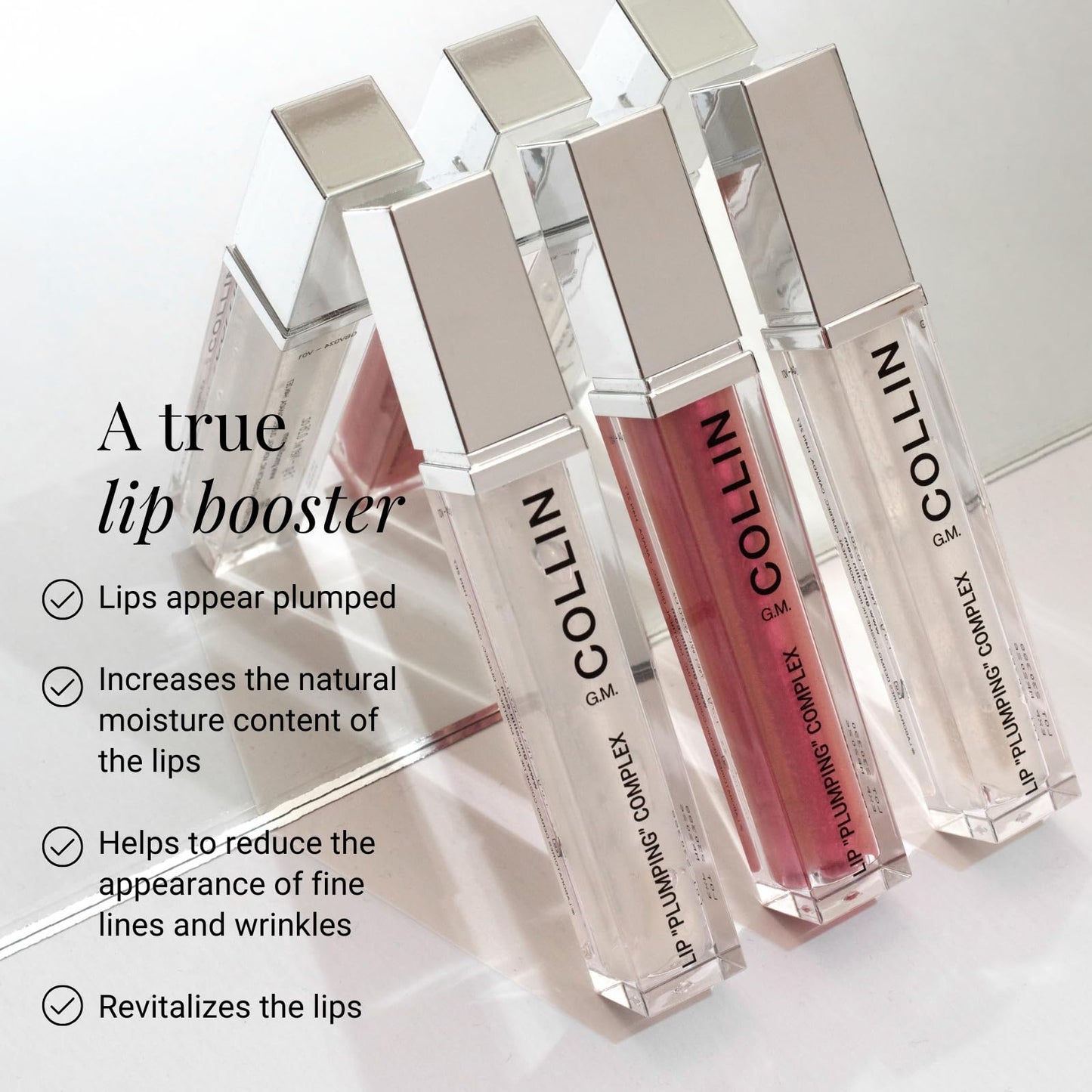 G.M. COLLIN Lip Plumping Complex (Clear) | Hydrating Lip Gloss Formulated With Collagen & Hyaluronic Acid for Visibly Plumped Lips