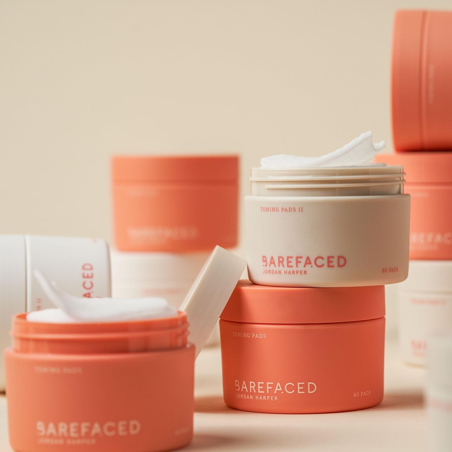 Barefaced Toning Pads 60ct – Exfoliating Face Pads with 2% Glycolic & Salicylic Acid to Brighten, Cleanse, Clear Pores & Reduce Fine Lines