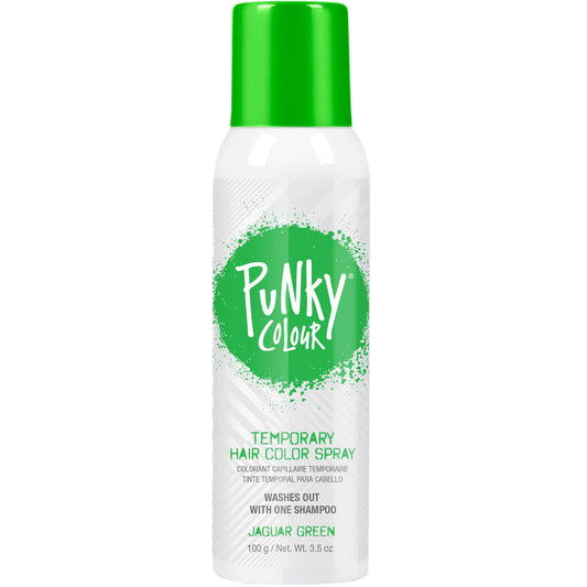 Punky Temporary Hair Color Spray – Jaguar Green, Instant Vivid Temporary Hair Dye for Women, Wash Out, Hair-Color Spray, 3.5 oz, 1 Pack