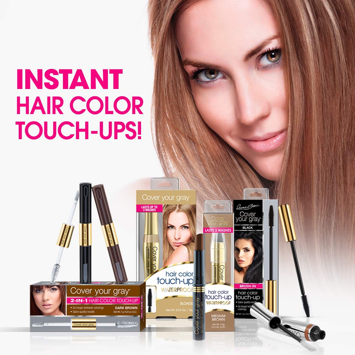 Cover Your Gray Brush-In Wand - Medium Brown
