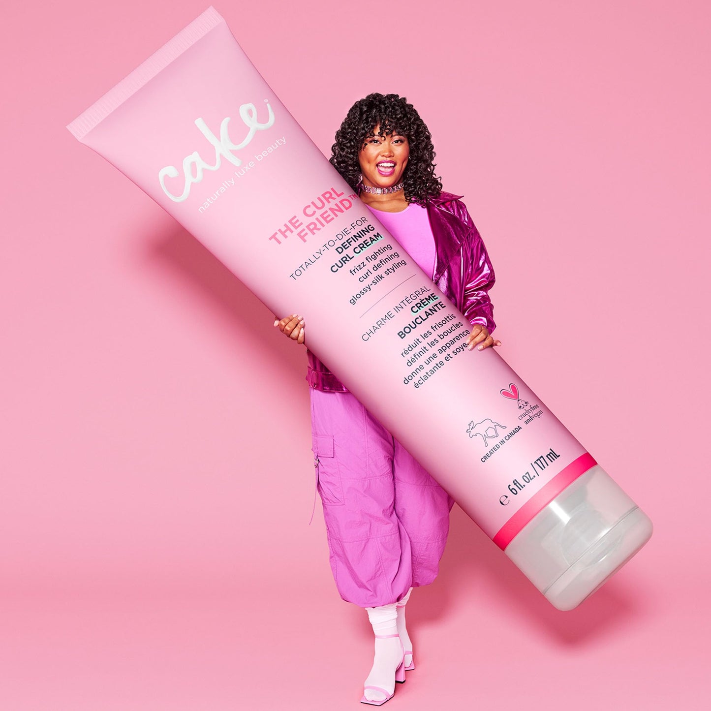 Cake Beauty The Curl Friend Curl Defining Cream | Moisturizes, Defines & Detangles | Avocado, Soybean & Shea Butter | Frizz Control, 6 Fl Oz