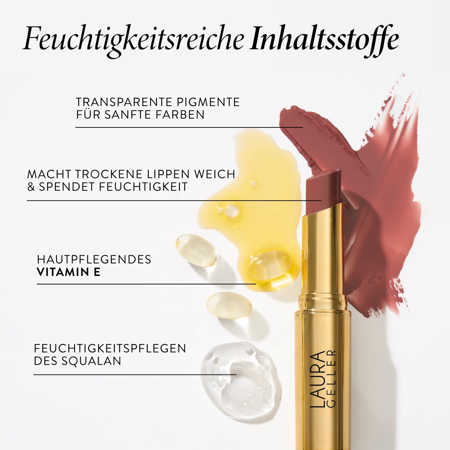 LAURA GELLER NEW YORK Jelly Balm Moisturizing Tinted Lip Balm - A Latte Love - Hydrating Vitamin E - Semi-Shine Finish