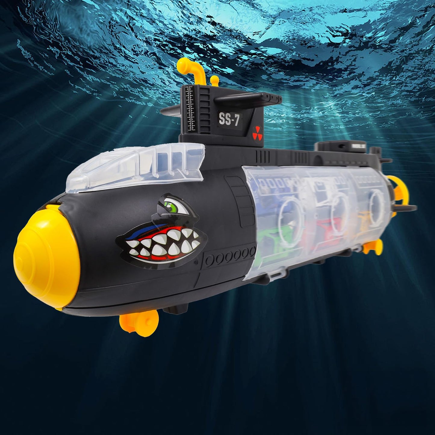 Kidplokio 32pc Submarine Shark Diecast Toy Car Carrier Boys Play Set, Ages 3 and Up