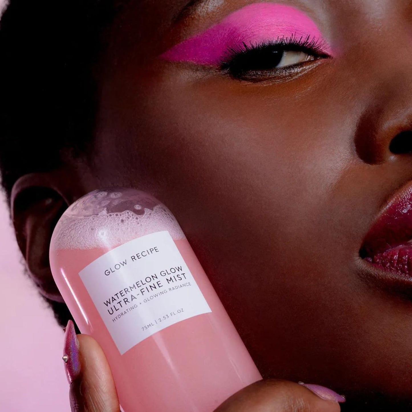 Glow Recipe Watermelon Glow Facial Spray & Hydrating Mist with Hyaluronic Acid & Hibiscus AHA – Refreshes Skin, Dewy Makeup, 75ml