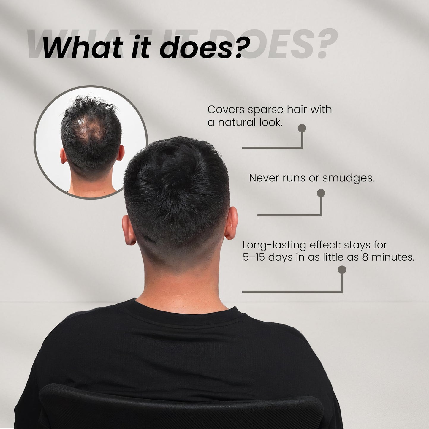 BATCI Hair Concealer for Thinning Hair – Root Touch Up & Filler Cream for Men & Women – Instantly Covers Bald Spots & Gray Roots, 30ml