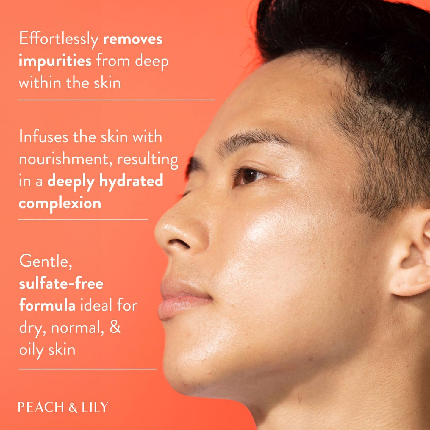 Peach & Lily Power Calm Hydrating Gel Cleanser - Korean Skincare Face Wash for All Skin Types, Vegan, Fragrance-Free, 100ml Travel Size