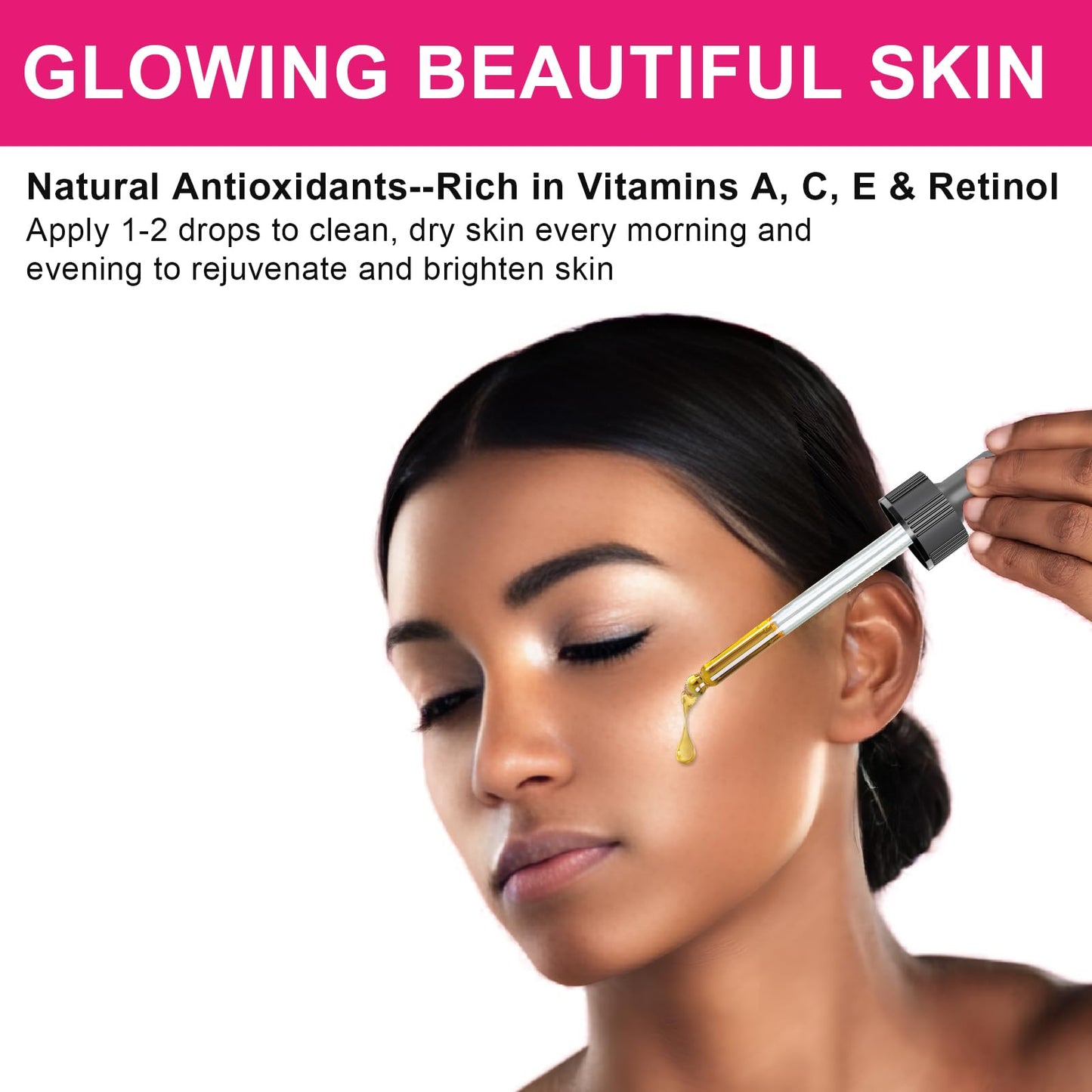 MMPANG Organic Rosehip Seed Oil for Face & Hair, USDA Certified, Cold-Pressed, 100% Pure, Anti-Aging, Acne Scar & Gua Sha Oil, 1oz