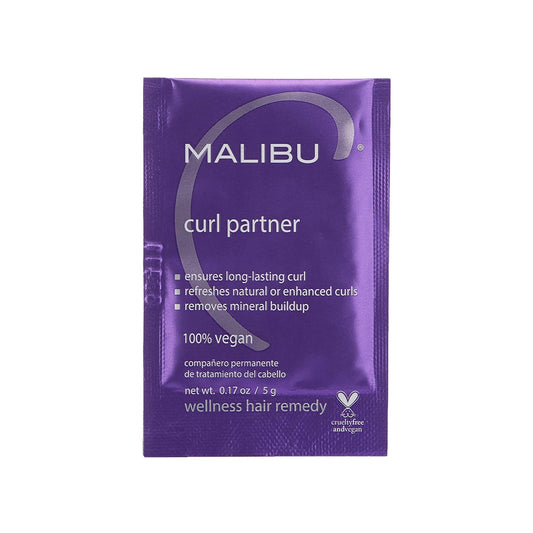 Malibu C Curl Partner Wellness Remedy (1 Packet) | Removes Mineral Buildup for Healthier, Bouncier Curls | Gentle Antioxidants for Curly Hair Care